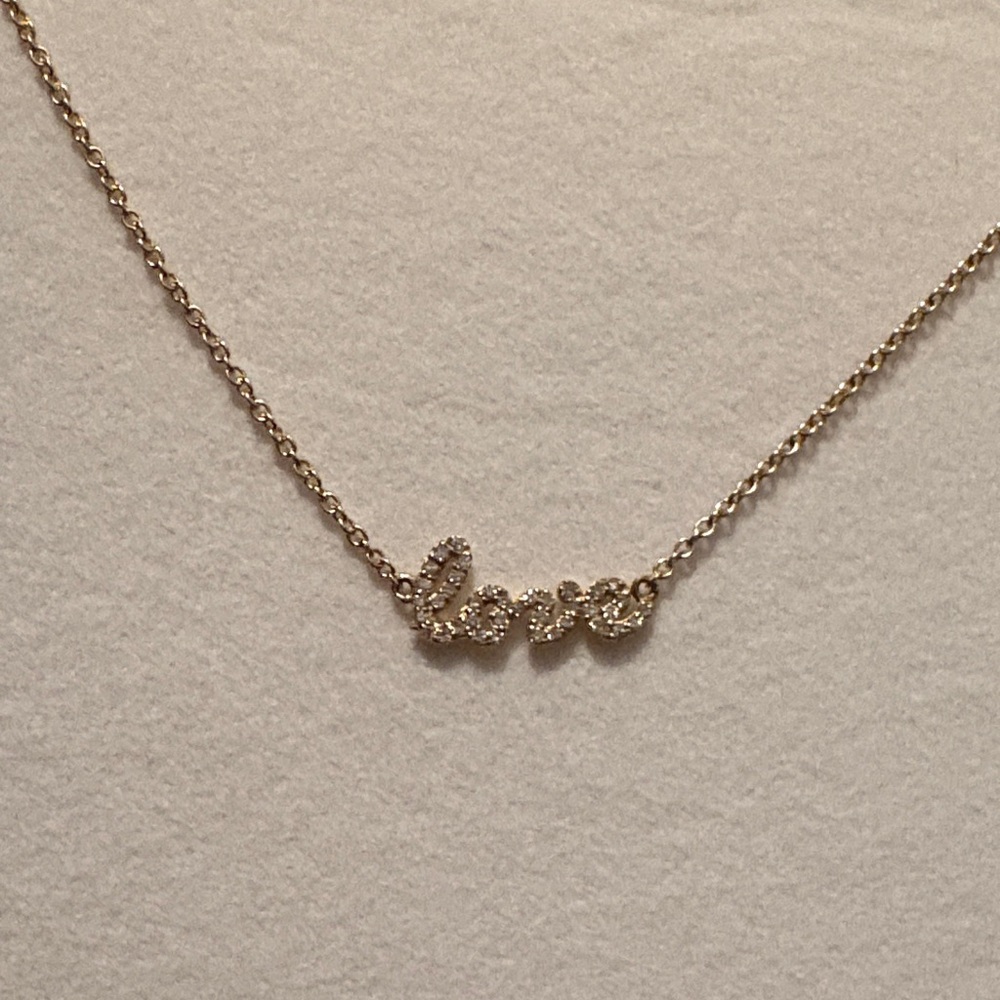 Jennifer Zauner 14kt Diamond Love Anklet Bracelet